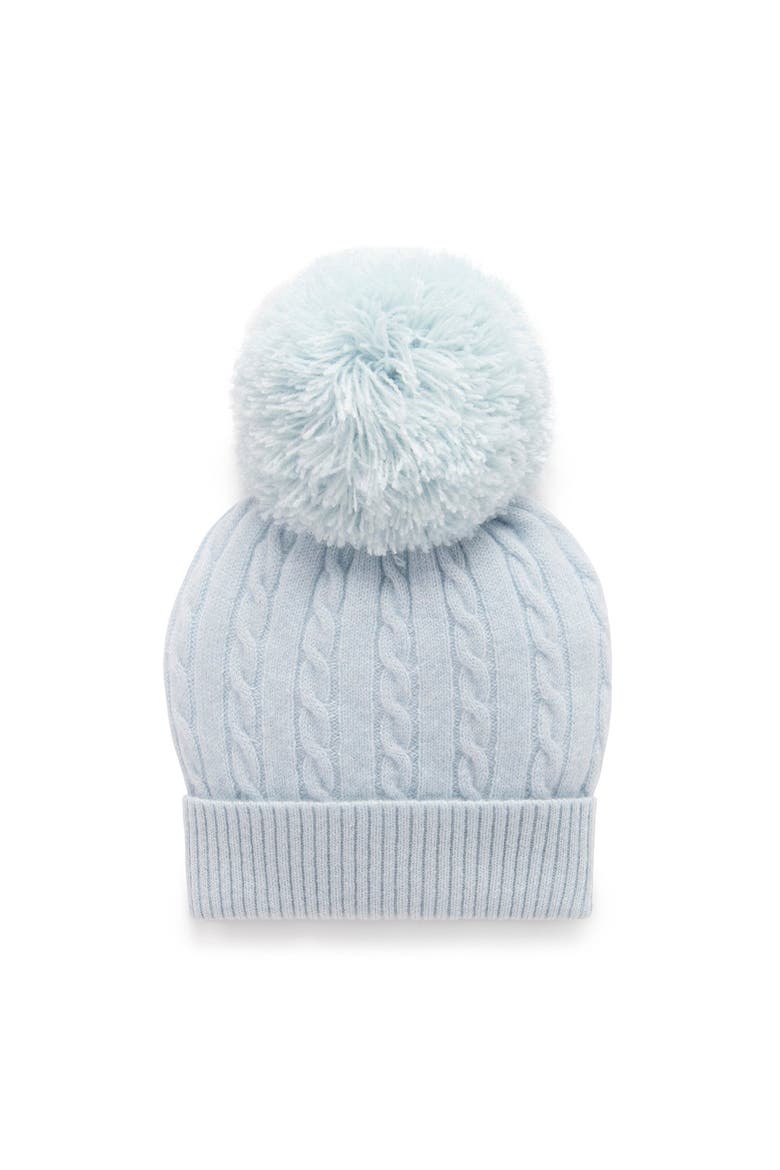 Baby Boy Cashmere Beanie, Main, color, Pale Blue Melange