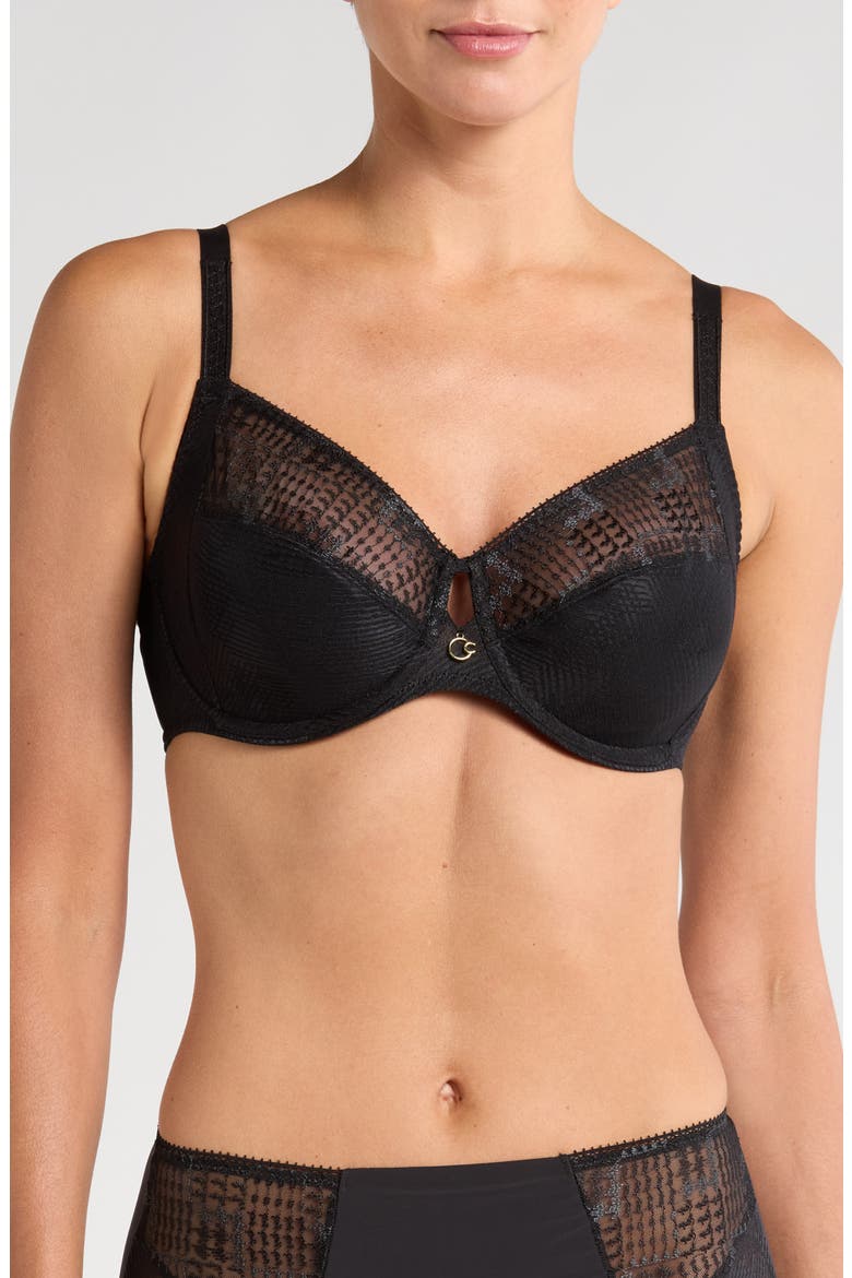 Intrigue Full Support Underwire Bra, Main, color, BLACK-11