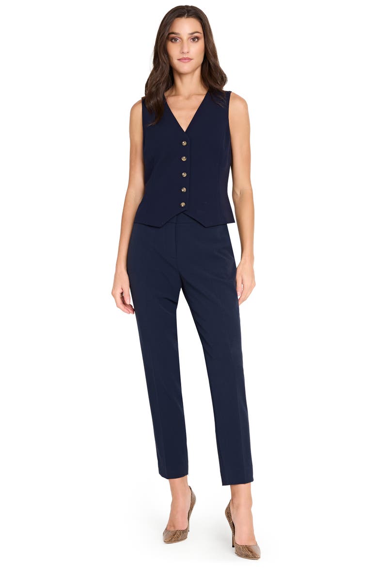 Crepe Vest, Alternate, color, NEW NAVY