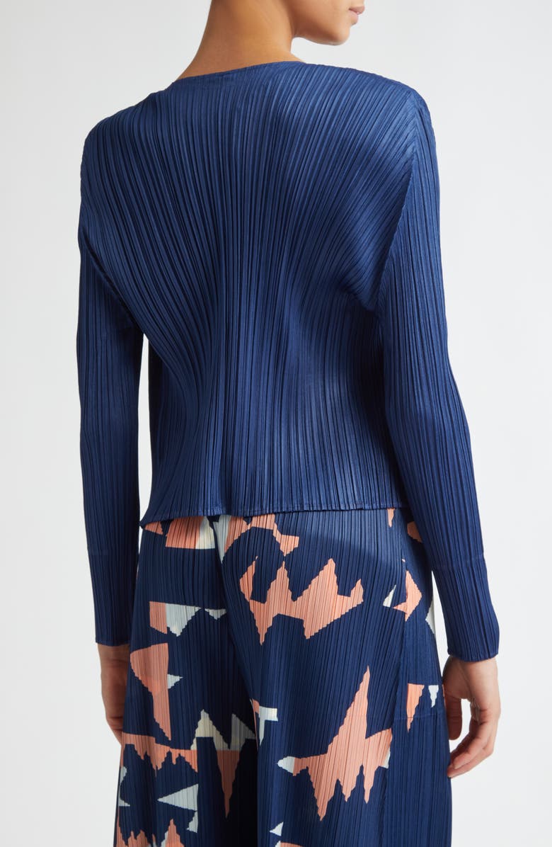 Pleats Please Issey Miyake Monthly Colors June Pleated Cardigan, Alternate, color,