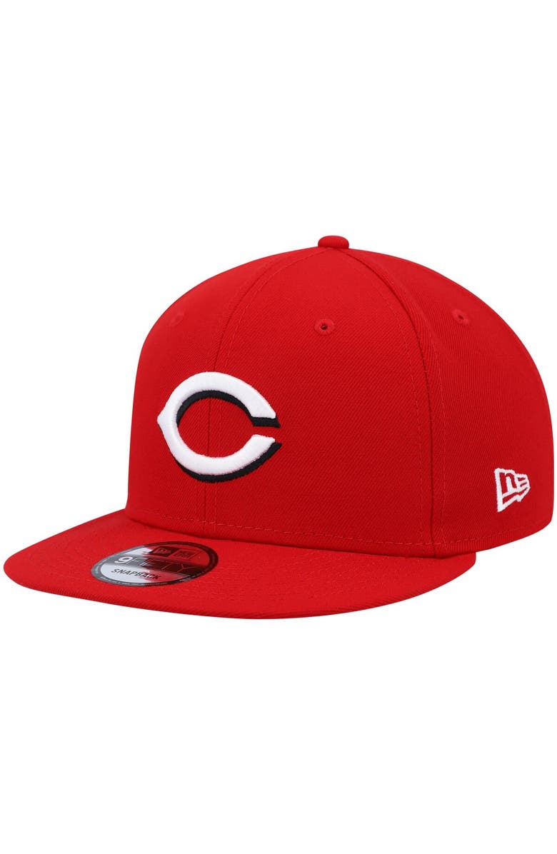 New Era Men's New Era Red Cincinnati Reds Primary Logo 9FIFTY Snapback Hat, Main, color,