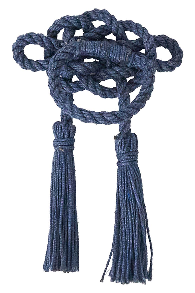 Mystic Knot Set of 4 Napkin Rings, Alternate, color, NAVY