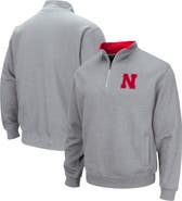 COLOSSEUM Men's Colosseum Heathered Gray Nebraska Huskers Tortugas Team Logo Quarter-Zip Jacket