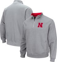 COLOSSEUM Men's Colosseum Heathered Gray Nebraska Huskers Tortugas Team Logo Quarter-Zip Jacket