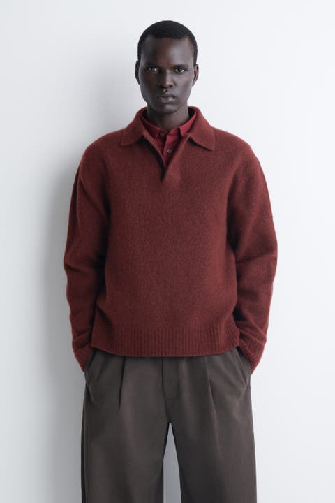 Brushed-Wool Polo Shirt