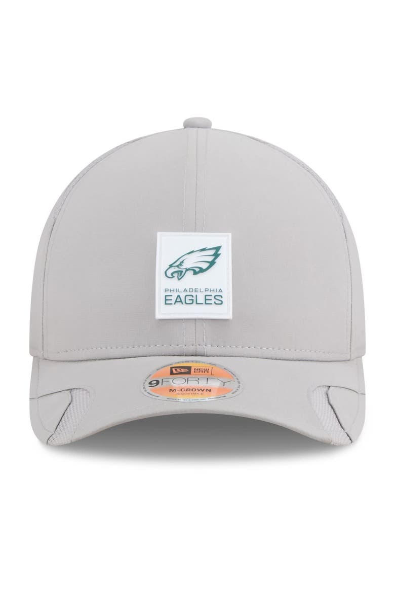 Men's New Era Gray Philadelphia Eagles 2025 Sideline  M-Crown 9FORTY Adjustable Hat, Alternate, color, Gray