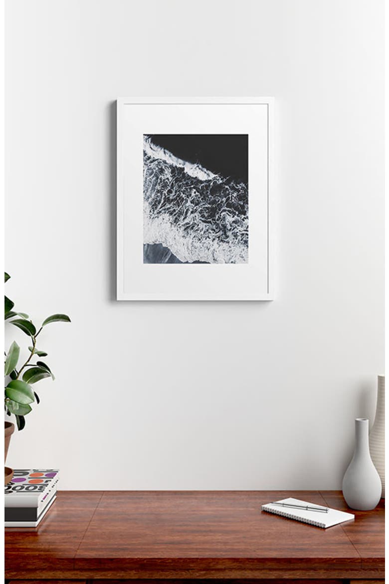 Sea Lace Framed Wall Art, Alternate, color, BLACK