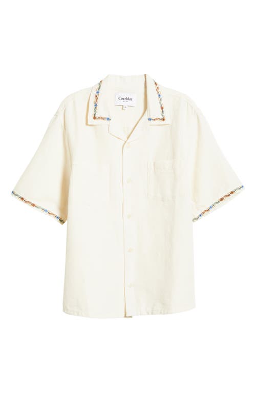 Corridor Rose Chain Camp Shirt In Natural