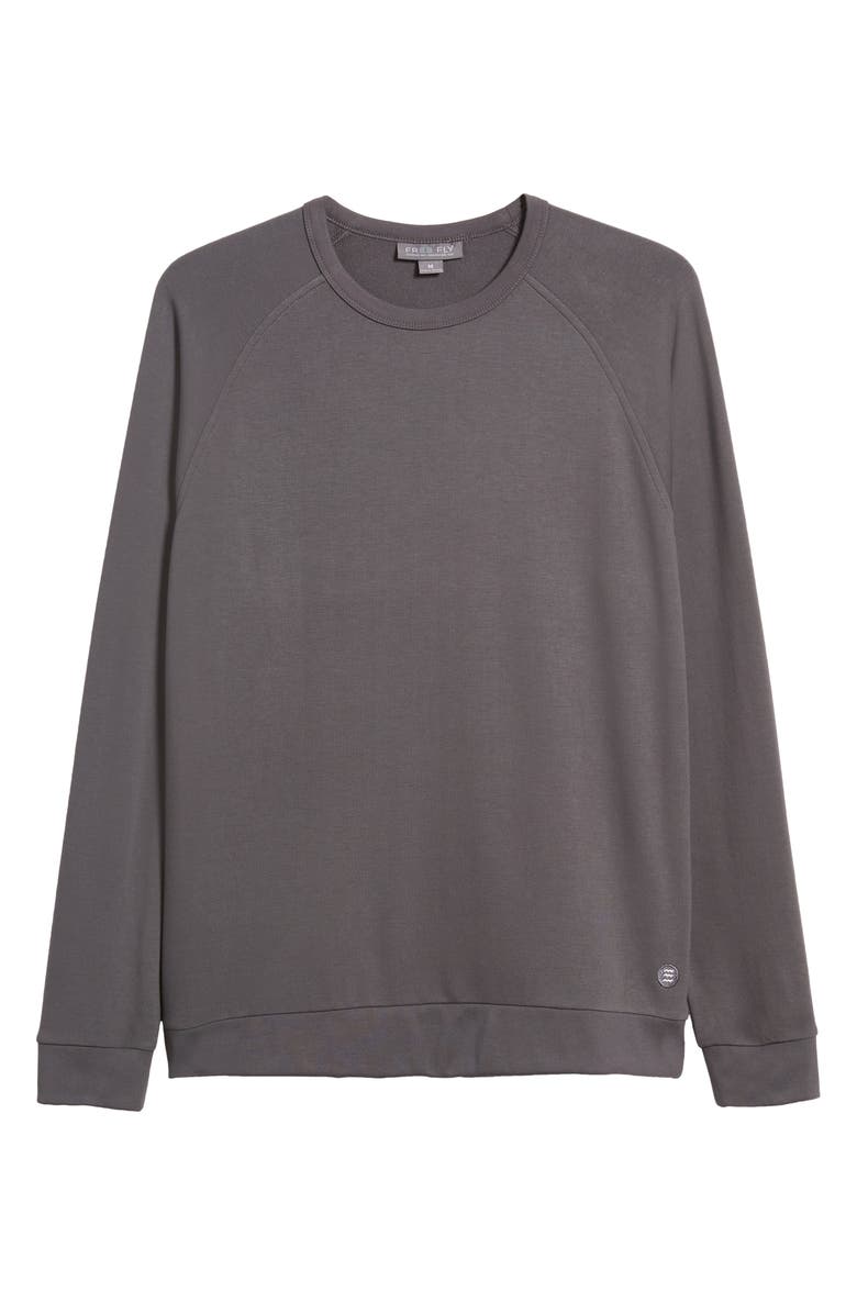 Free Fly Fleece Crewneck Sweatshirt, Alternate, color, Black Sand