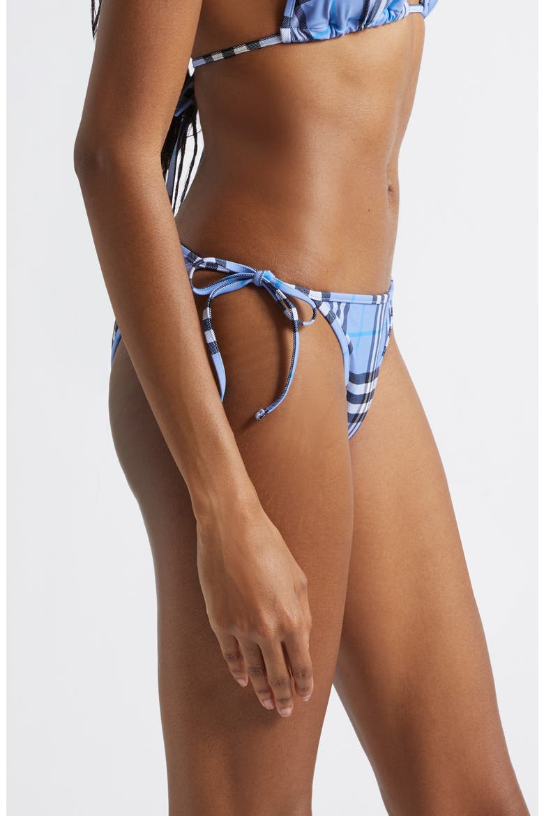 Sadie Check String Bikini Bottoms, Alternate, color, CORNFLOWER BLUE IP CHECK