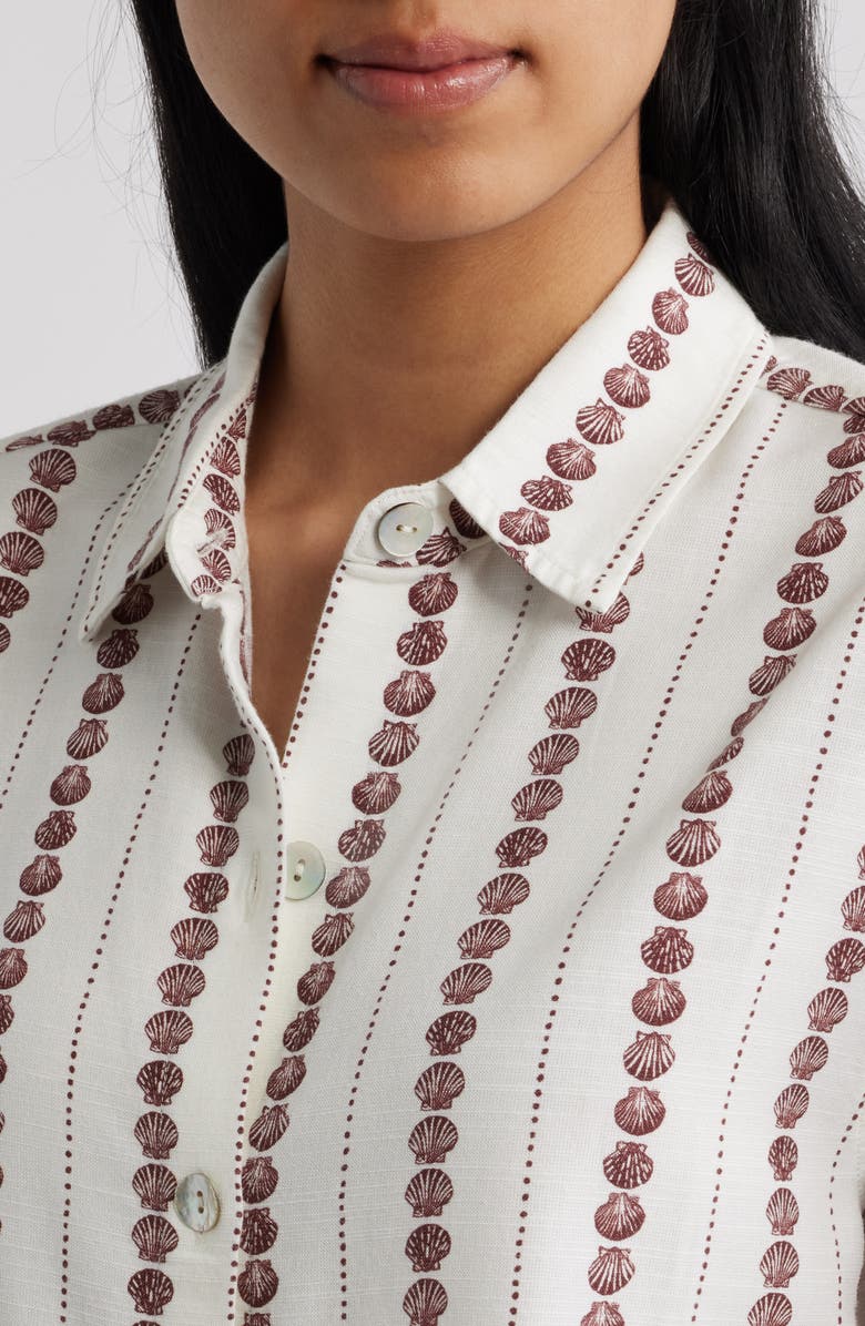 Cloth & Stone Boyfriend Button-Up Shirt, Alternate, color, Seashell Stripe