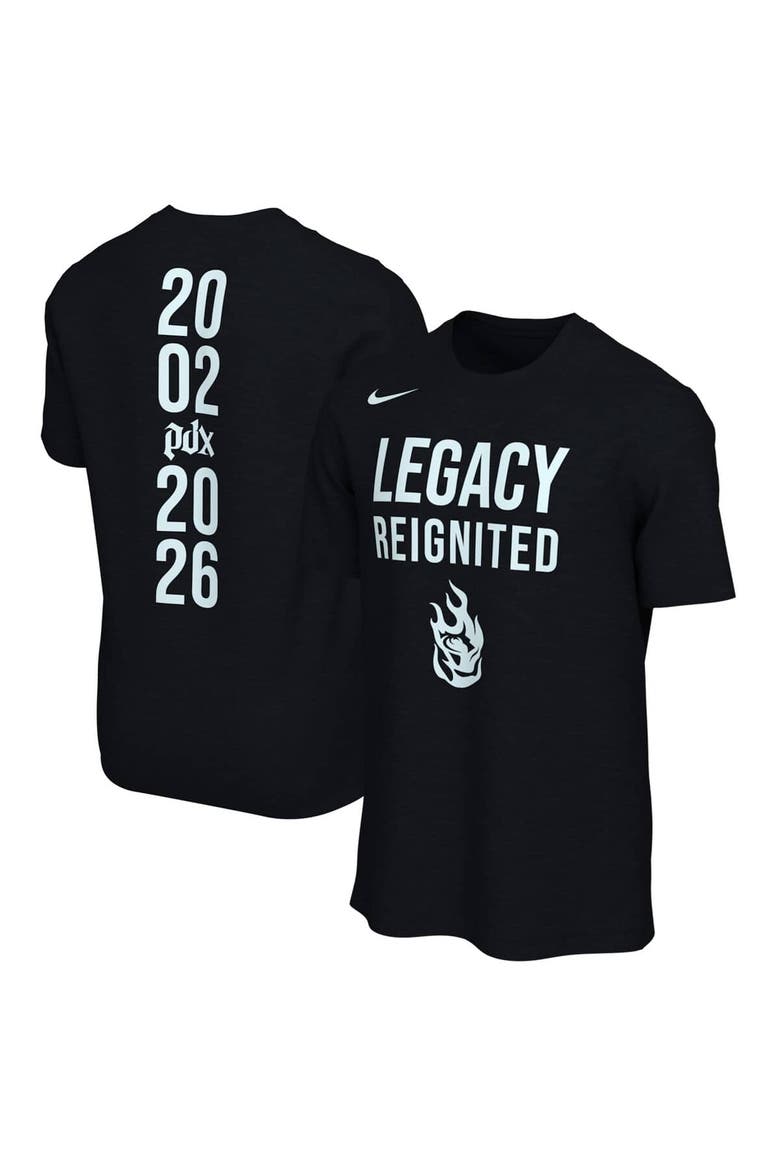 Men's Nike  Black Portland Fire Legacy Reignited T-Shirt, Main, color, Black