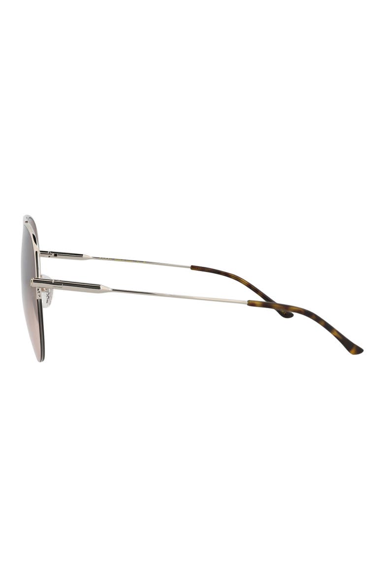 61mm Aviator Sunglasses, Alternate, color, SILVER SILVER BROWN