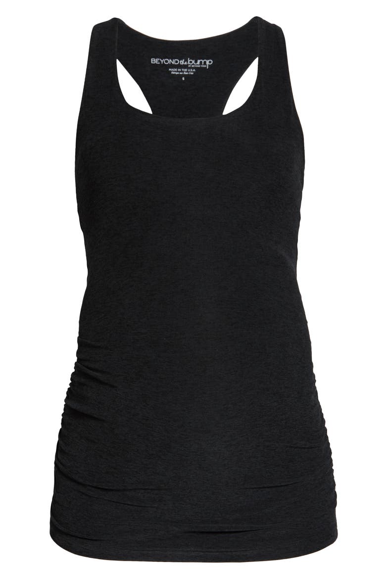 Racerback Maternity Camisole, Alternate, color, DARKEST NIGHT