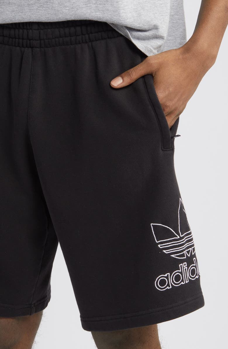 adidas Originals Trefoil Embroidered Sweat Shorts, Alternate, color, 
