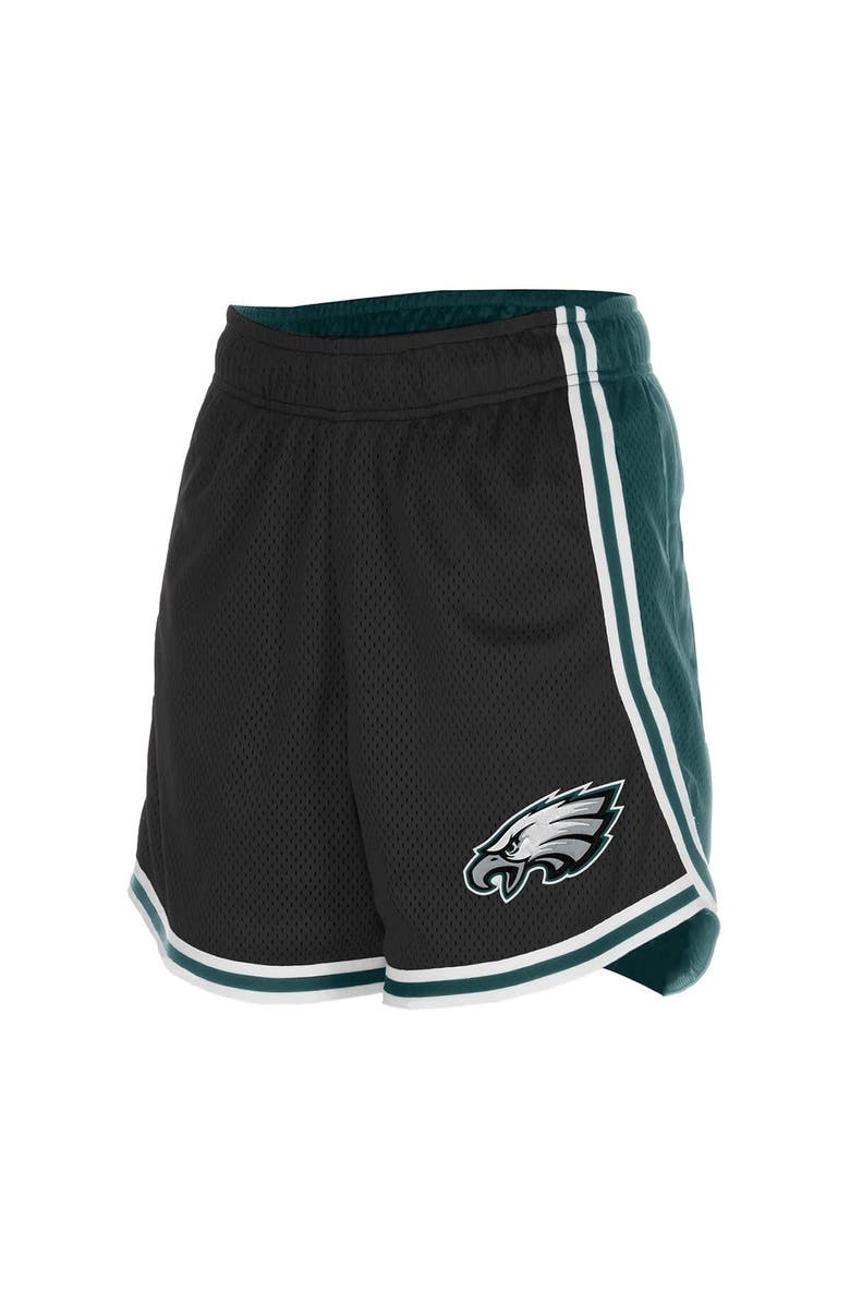 New Era Women's New Era Black/Midnight Green Philadelphia Eagles Sport Classics Mesh Shorts, Alternate, color,