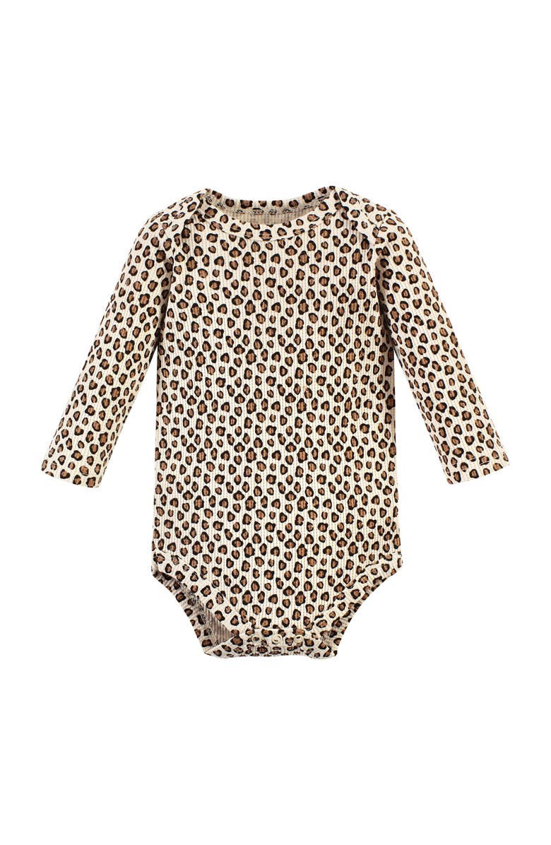 Hudson Baby Thermal Long Sleeve Bodysuits, Alternate, color, Buffalo Plaid Leopard