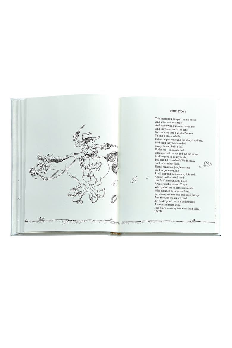Where the Sidewalk Ends Poems and Drawings Leather Edition, Alternate, color, White