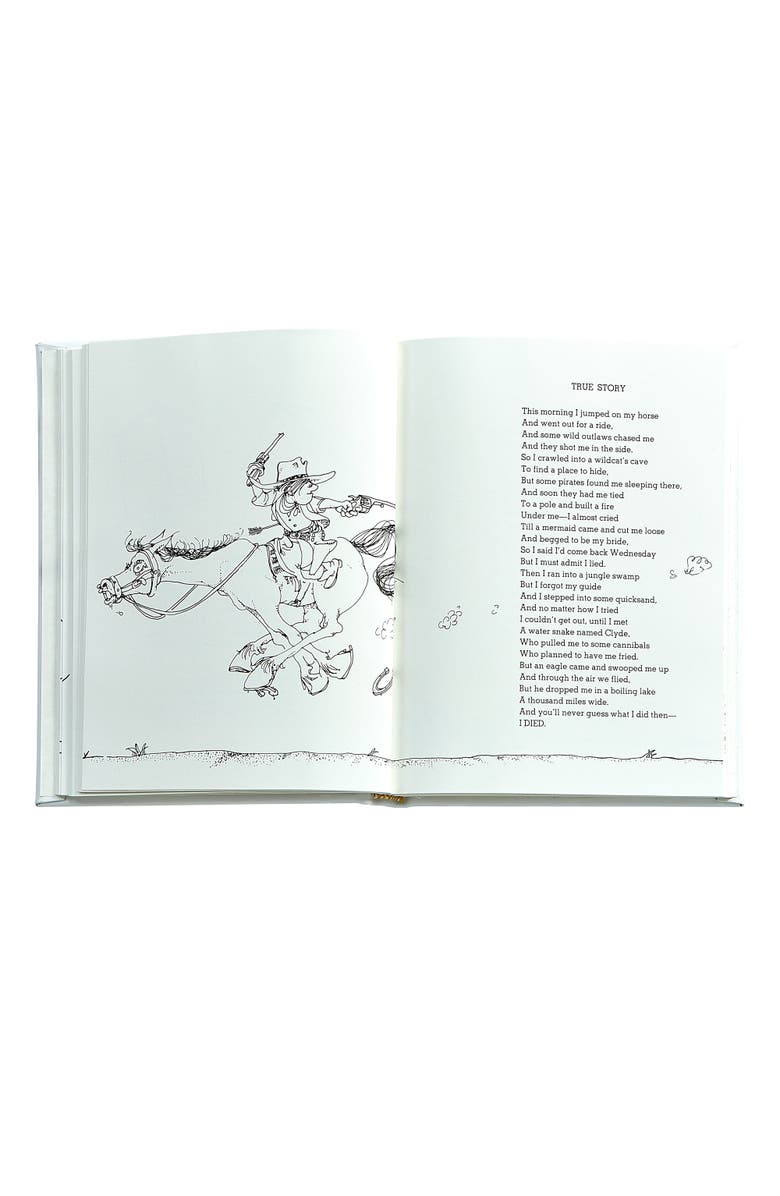Graphic Image Where the Sidewalk Ends Poems and Drawings Leather Edition, Alternate, color, White