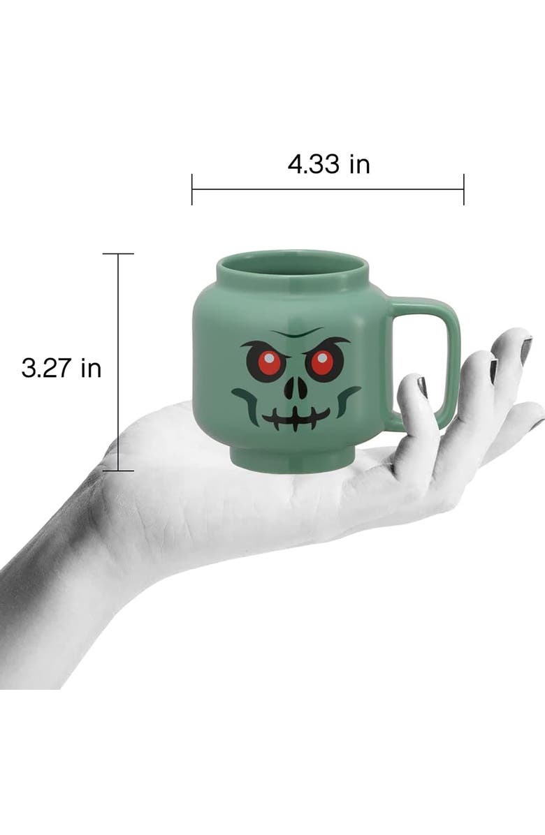 LEGO Green Skeleton Small Ceramic Mug, 8.6oz, Alternate, color, Green