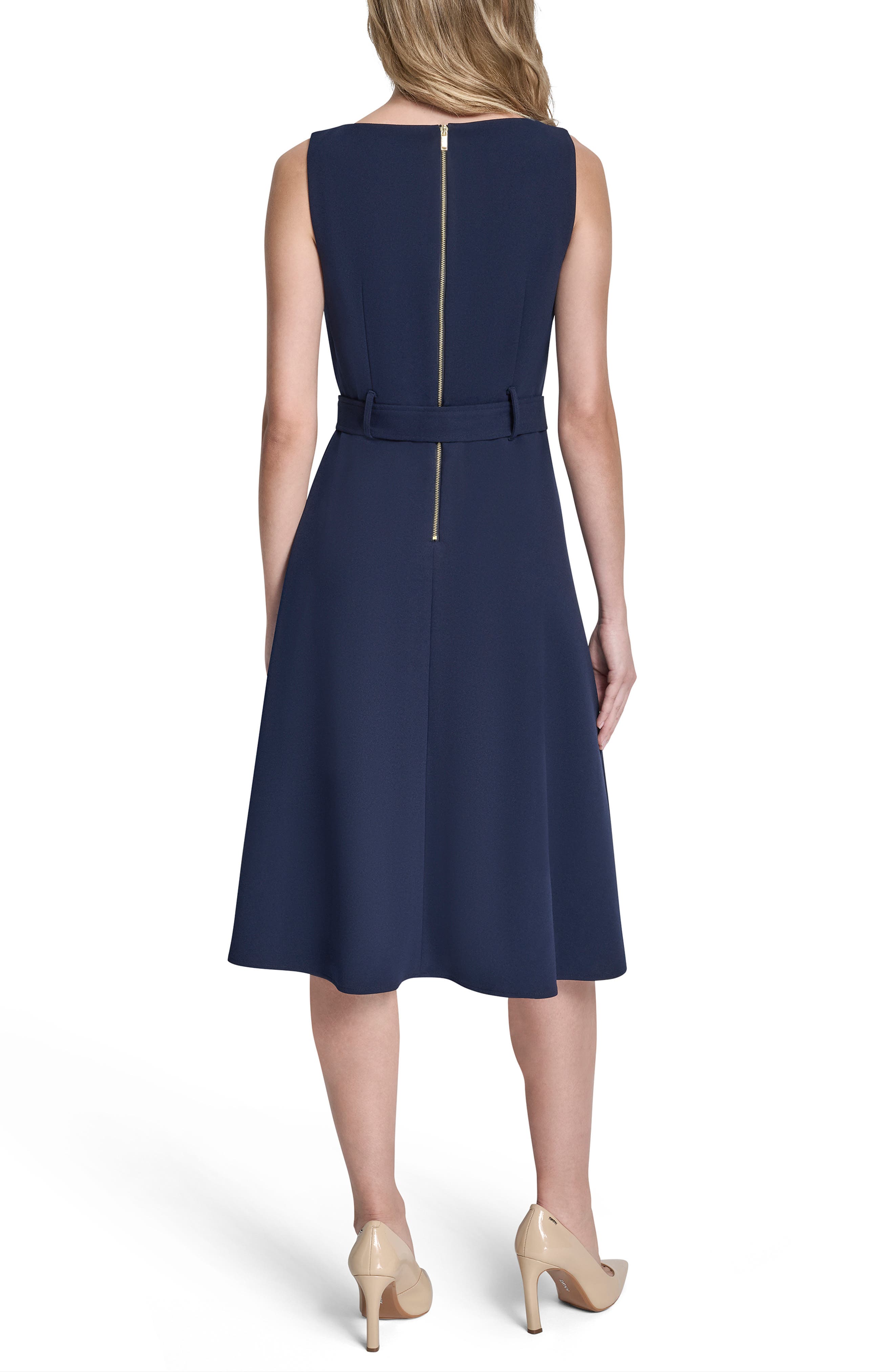 Sleeveless A-line Midi Dress - image 4