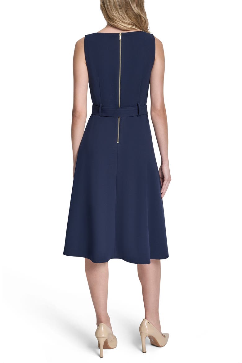 Sleeveless A-line Midi Dress, Alternate, color, SPRING NAVY