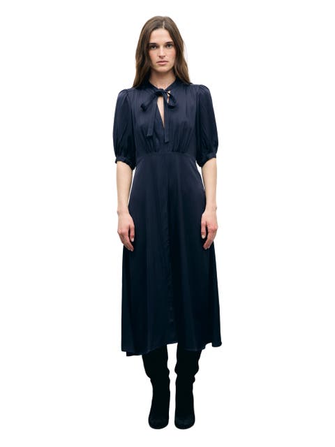 Chani Tie Neck Midi Dress