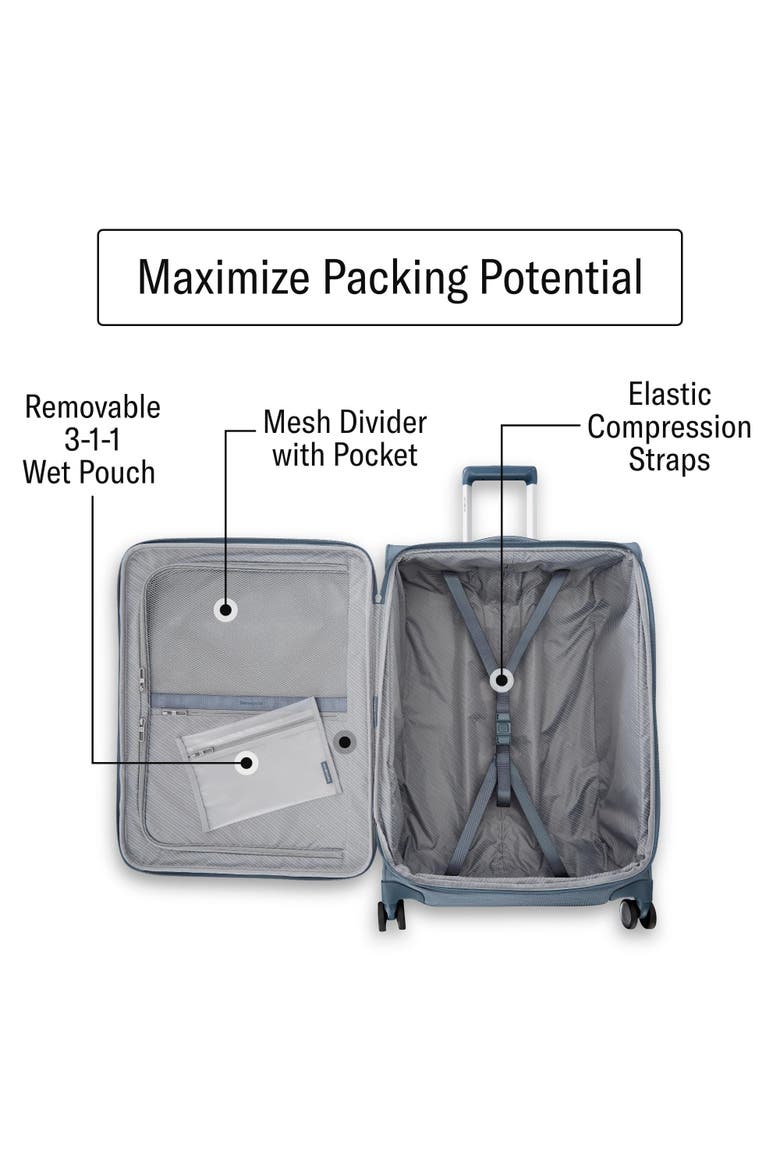 UpLIFT Softside Expandable 29" Large Checked Spinner Luggage, Alternate, color, Blue