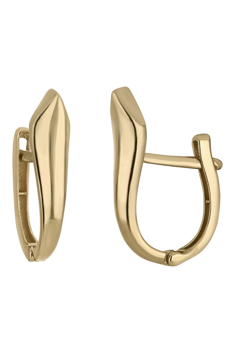 14K Gold Hoop Earrings, Main, color, 14KY