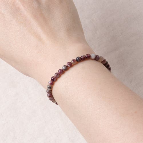 Tiny Rituals Natural Plum Blossom Tourmaline Energy Bracelet In Soft Purple