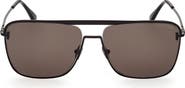 TOM FORD Jake 60mm Navigator Sunglasses