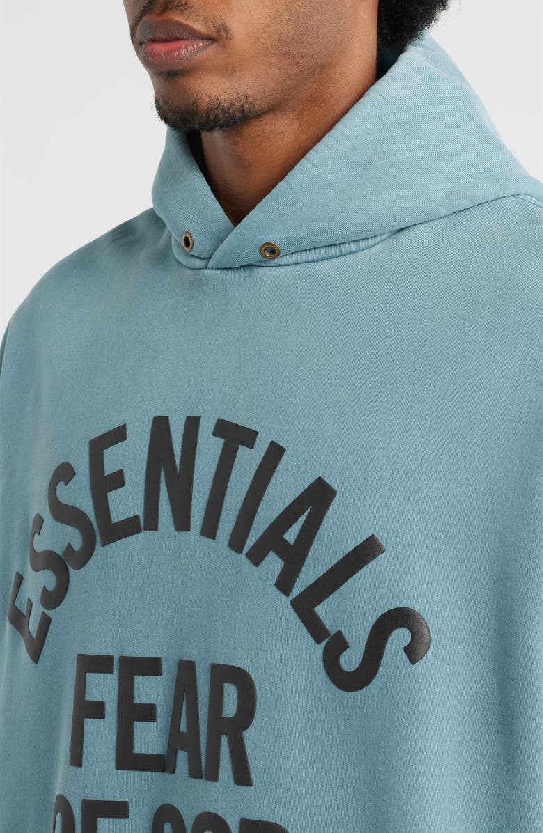 Fear of God Essentials Campus '90s Fleece Logo Graphic Hoodie, Alternate, color, 