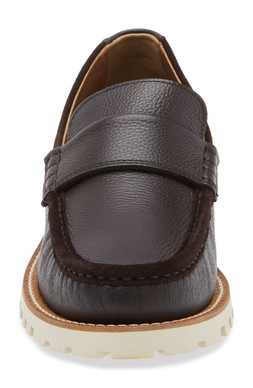 Hugo Boss Boss Tirian Penny Loafer In Dark Brown
