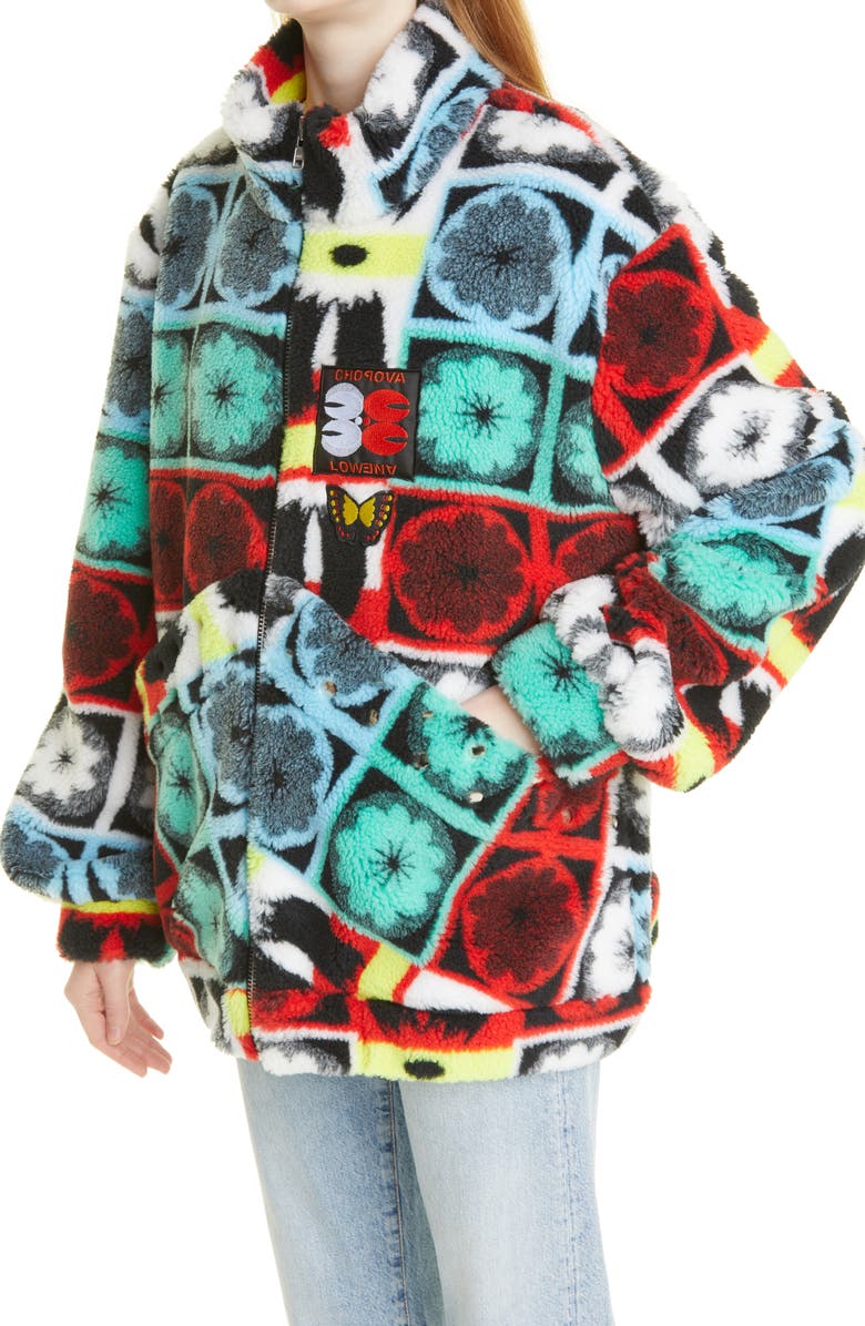 Chopova Lowena Petzi Oversize Recycled High Pile Fleece Jacket, Alternate, color, 