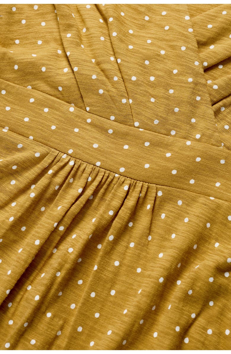 Seasalt Cornwall Chapelle Short Sleeve Organic Cotton Midi Dress, Alternate, color, Rustic Spot Pear