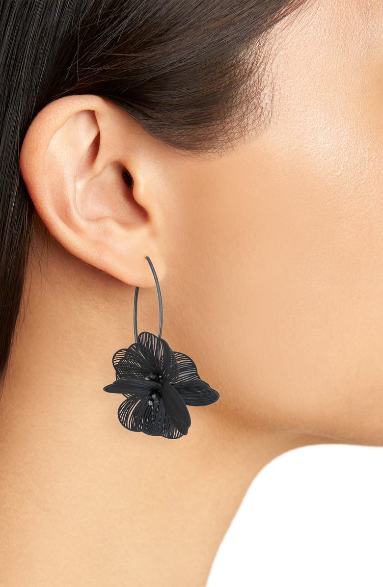 Tasha Mesh Flower Drop Earrings, Alternate, color, 