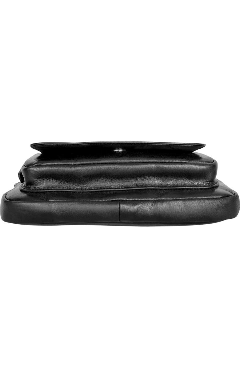 Mancini Buffalo Leather Belt Bag, Alternate, color, Black