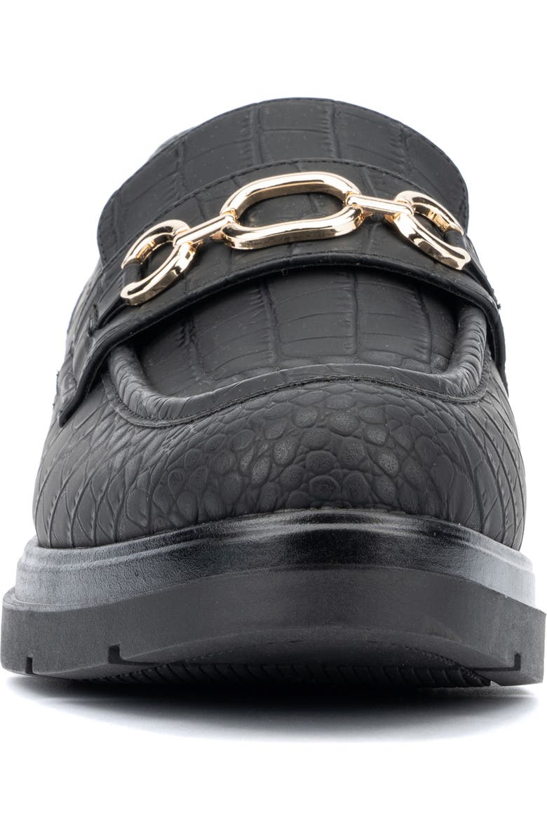 NEW YORK AND COMPANY Alodie Croc Embossed Faux Leather Loafer, Alternate, color,