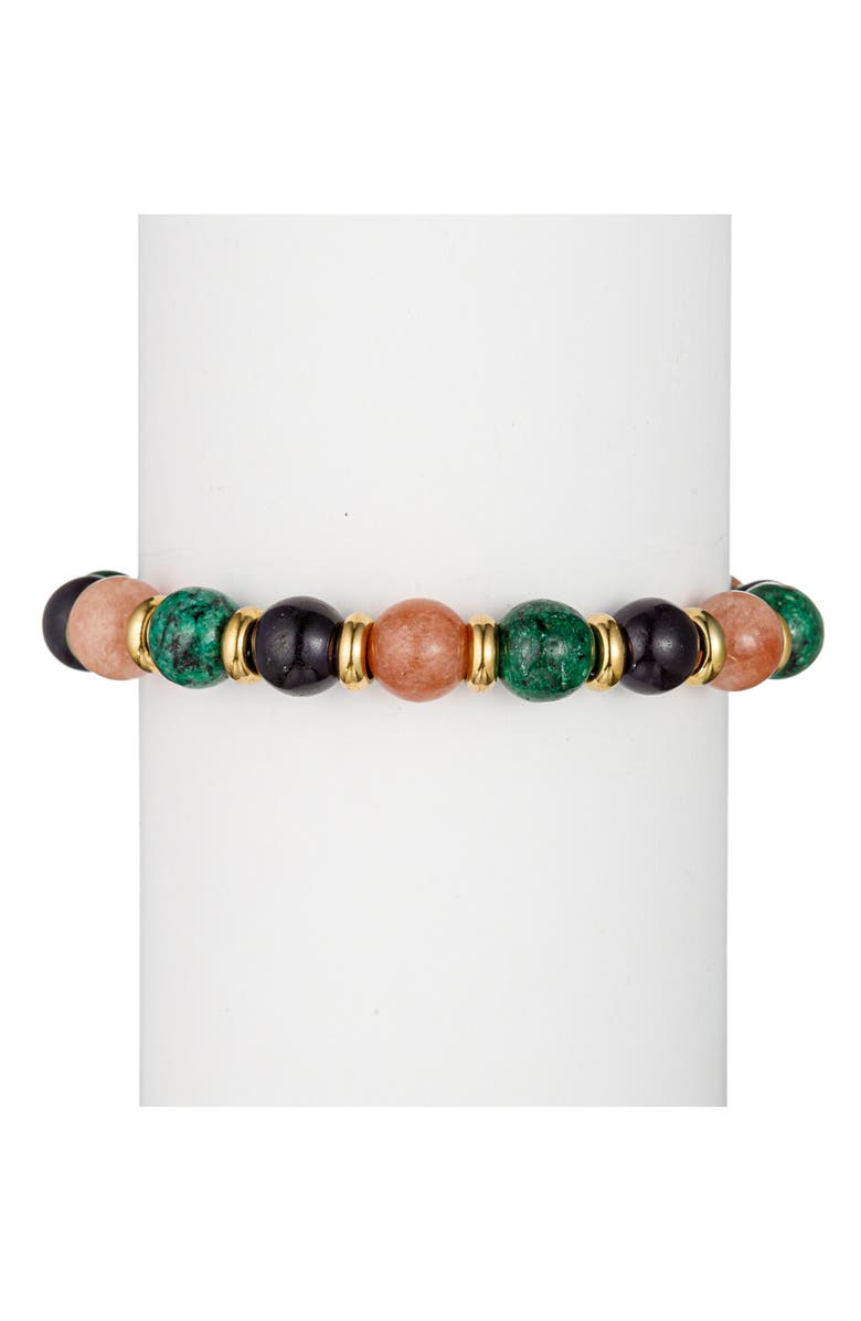 EYE CANDY LOS ANGELES Men's Pablow Agate Adjustable Bracelet, Alternate, color, Gold