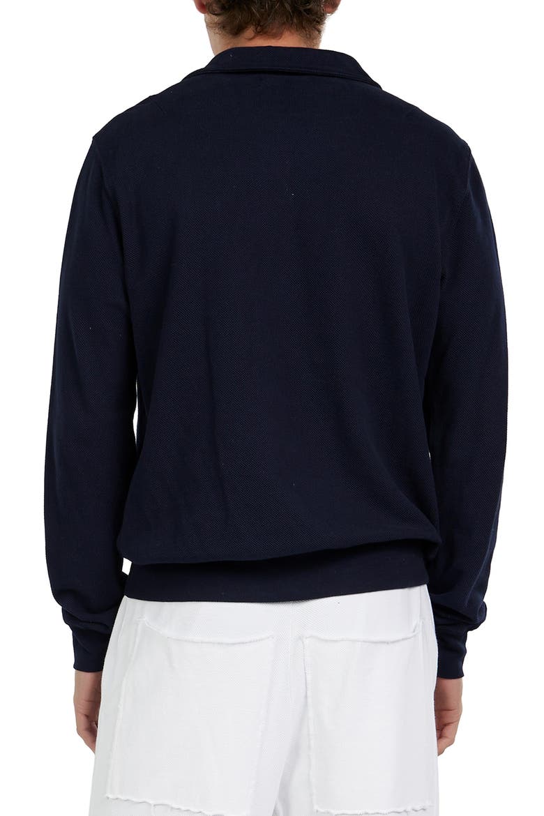 Pique Tennis Polo, Alternate, color, Navy