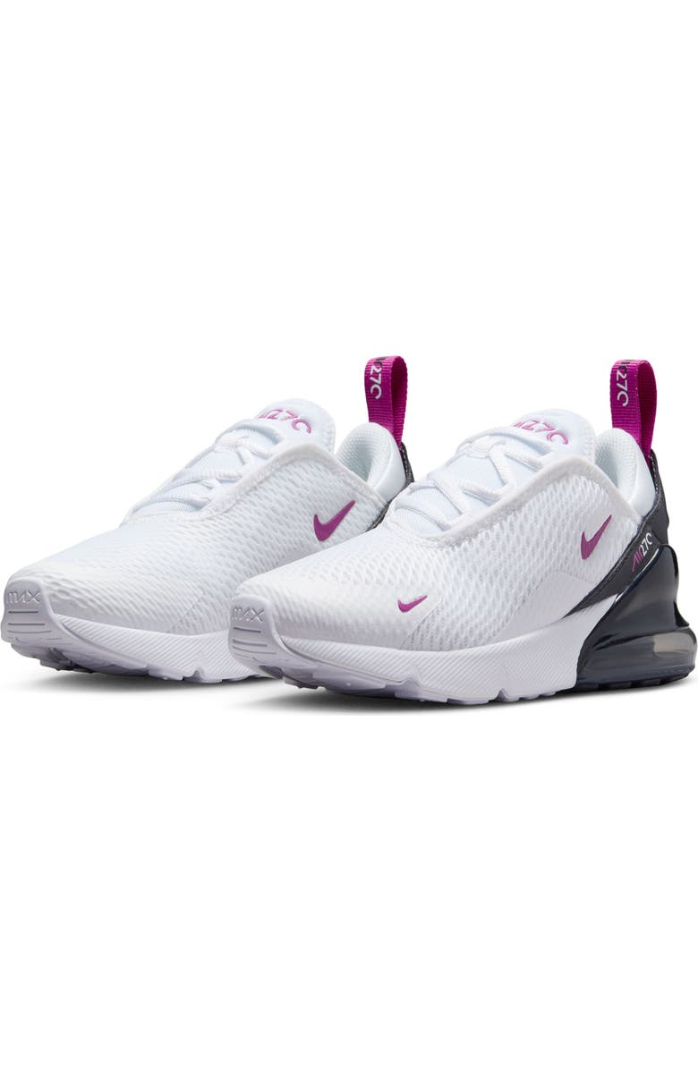 Nike Kids
Air Max 270 Sneaker, Main, color, White/ Hot Fuchsia/ Anthracite