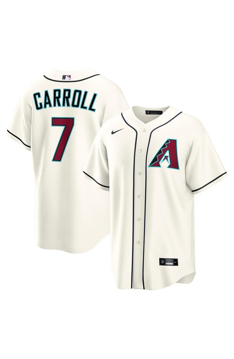 Nike Men's Nike Corbin Carroll Cream Arizona Diamondbacks Home Replica 2.0 Player Jersey, Main, color, Cream