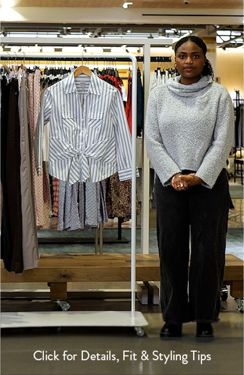 Iconic Stripe Tie Front Button-Up Shirt, sales video thumbnail