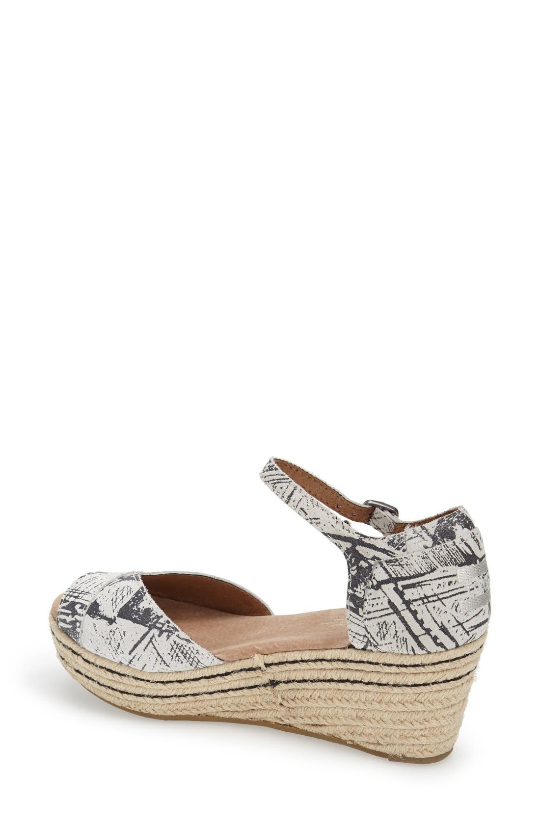 TOMS Espadrille Wedge Sandal, Alternate, color, 
