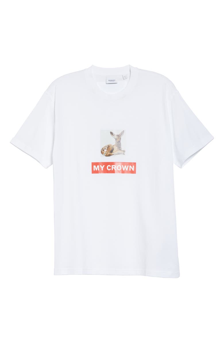 Burberry Carrick Deer Graphic Tee, Alternate, color,