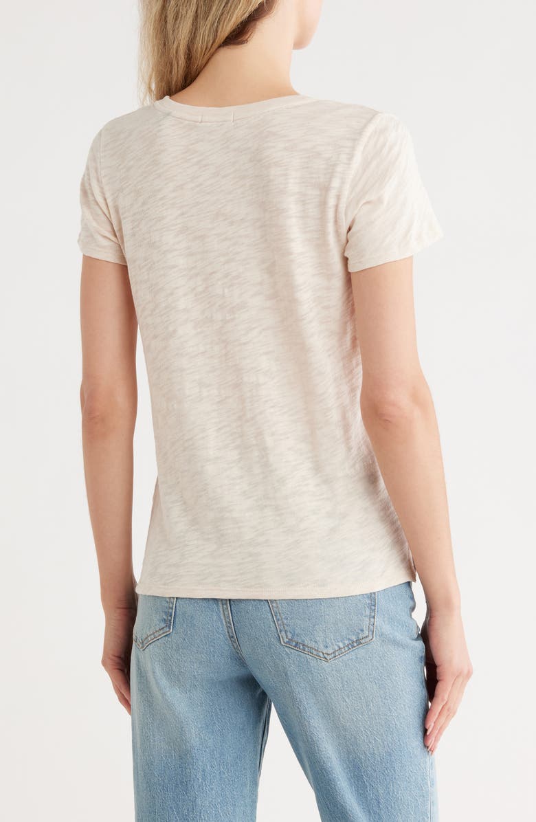 ATM Anthony Thomas Melillo Slub Jersey Schoolboy V-Neck T-Shirt, Alternate, color, Tan