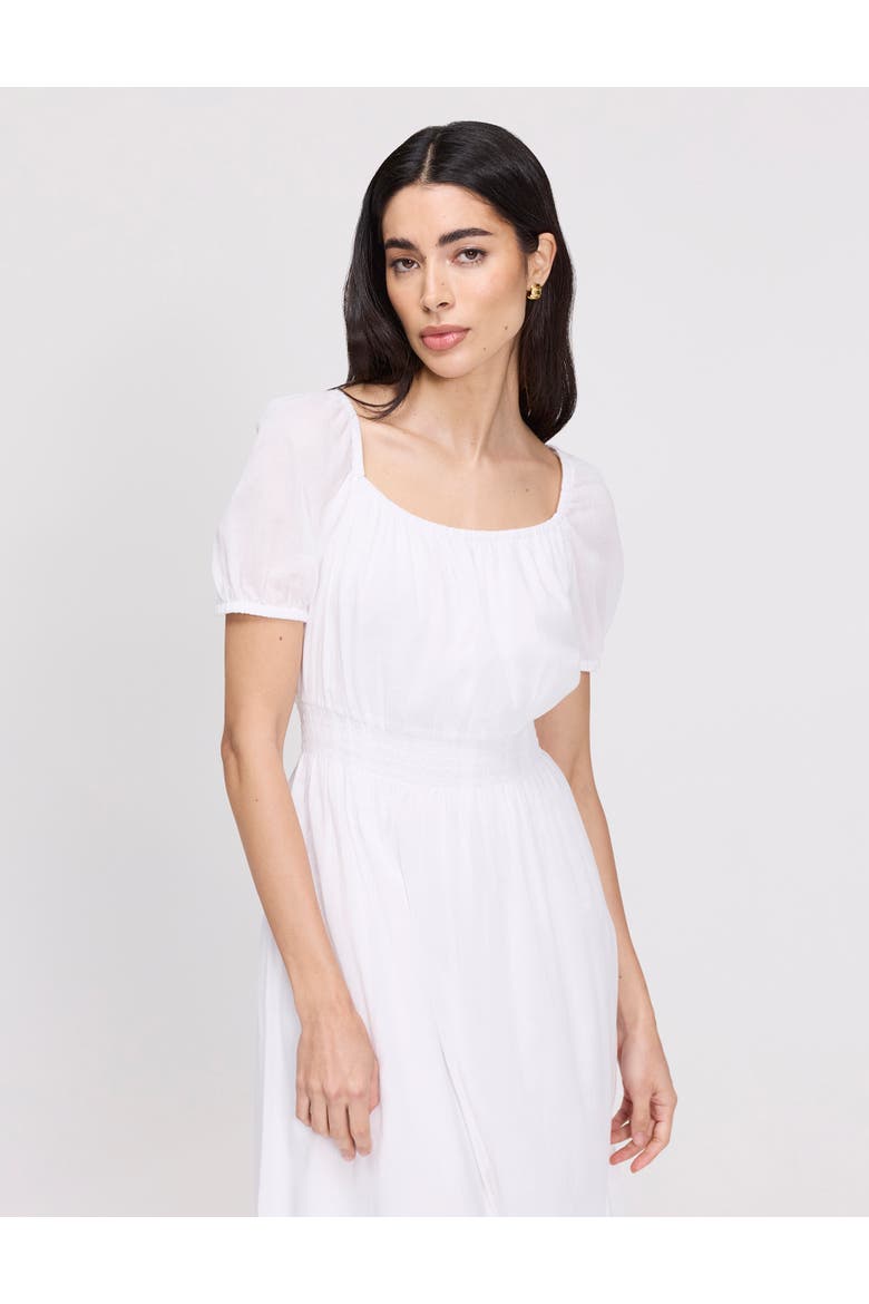 Petite Mandy Cotton Voile Midi Dress, Alternate, color, White