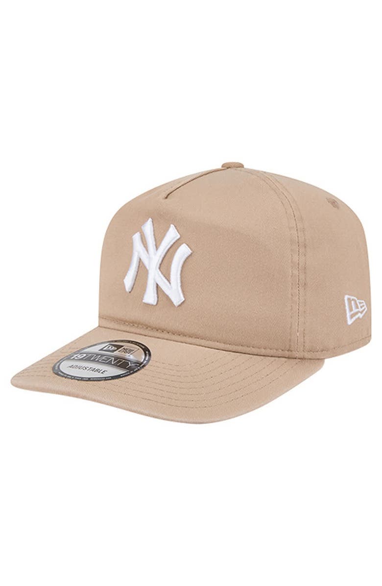 New Era Men's New Era Light Beige New York Yankees Cam 19TWENTY Adjustable Hat, Main, color, Light Beige