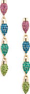 Leith Pavé Crystal Light Bulb Linear Drop Earrings