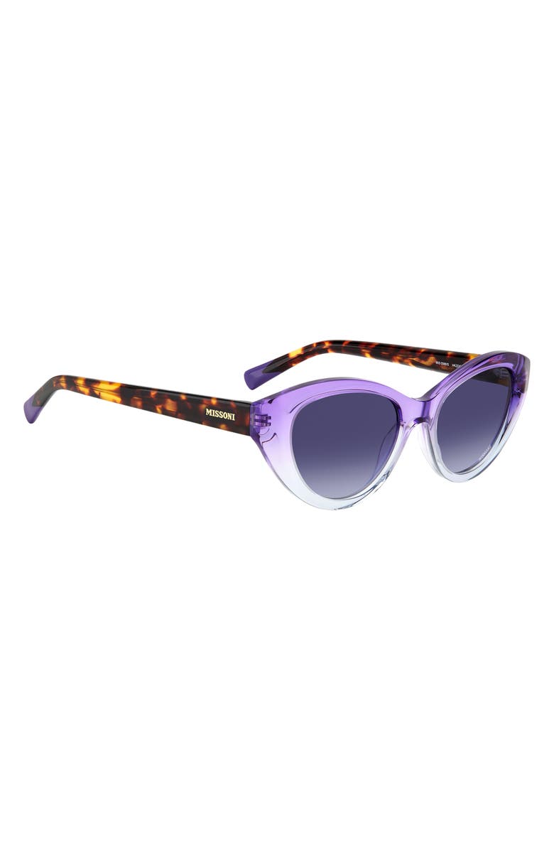 Missoni 53mm Oval Cat Eye Sunglasses, Alternate, color, Violet Havana